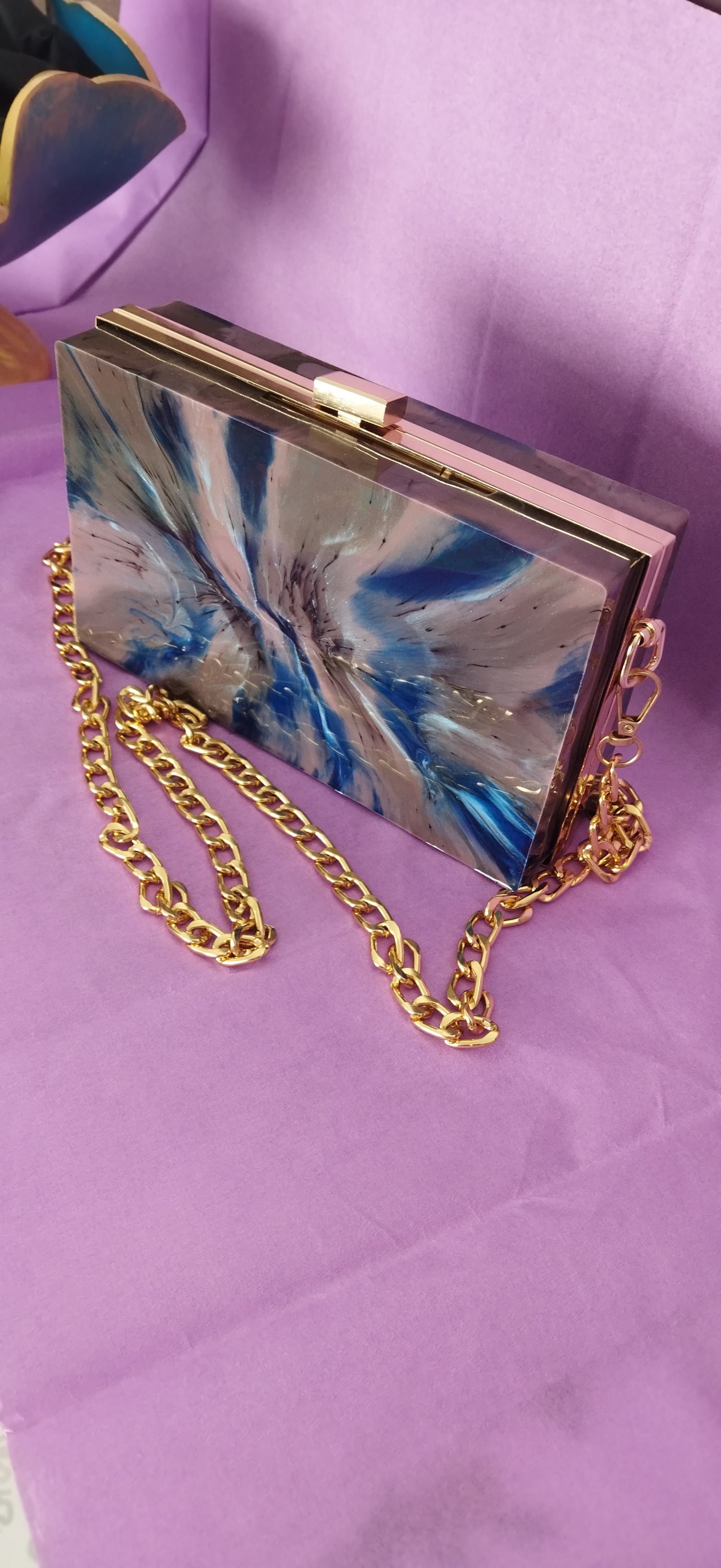 Epoksi debriyaj çanta çok renkli