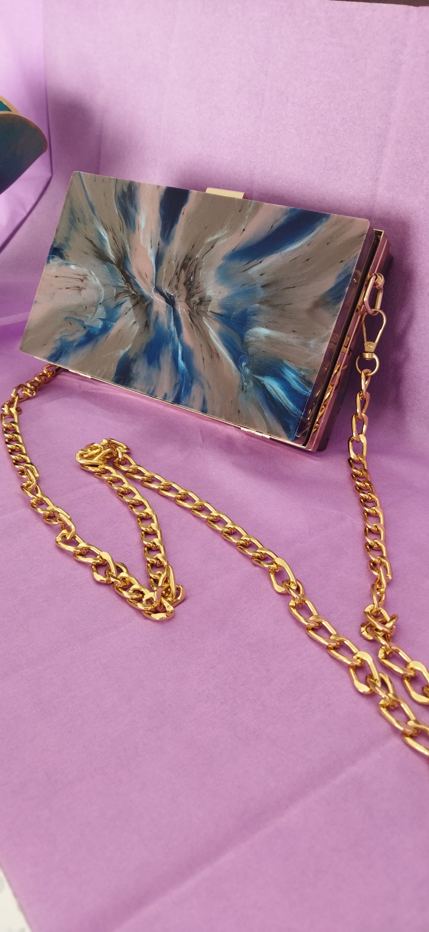 Epoksi debriyaj çanta çok renkli