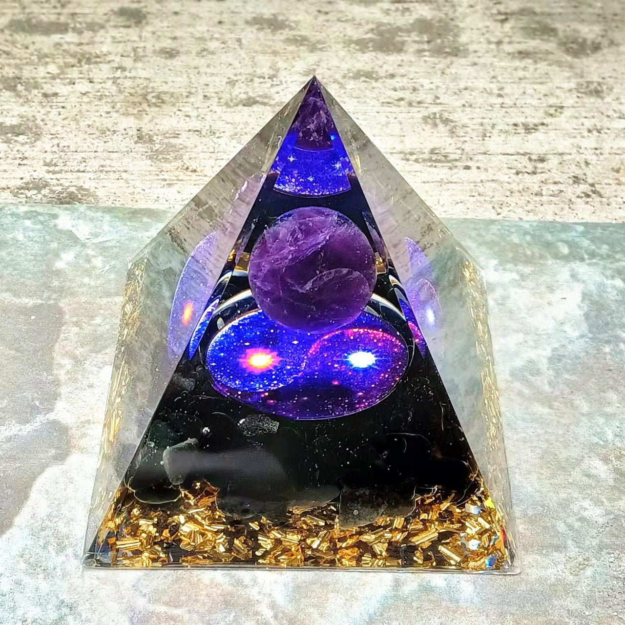 Crystal Ball Chakra Pyramid Ornament Gravel Epoxy - HediyeEpoxyCrystal Ball Chakra Pyramid Ornament Gravel Epoxy0HediyeEpoxyAs shownCrystal Ball Chakra Pyramid Ornament Gravel Epoxy