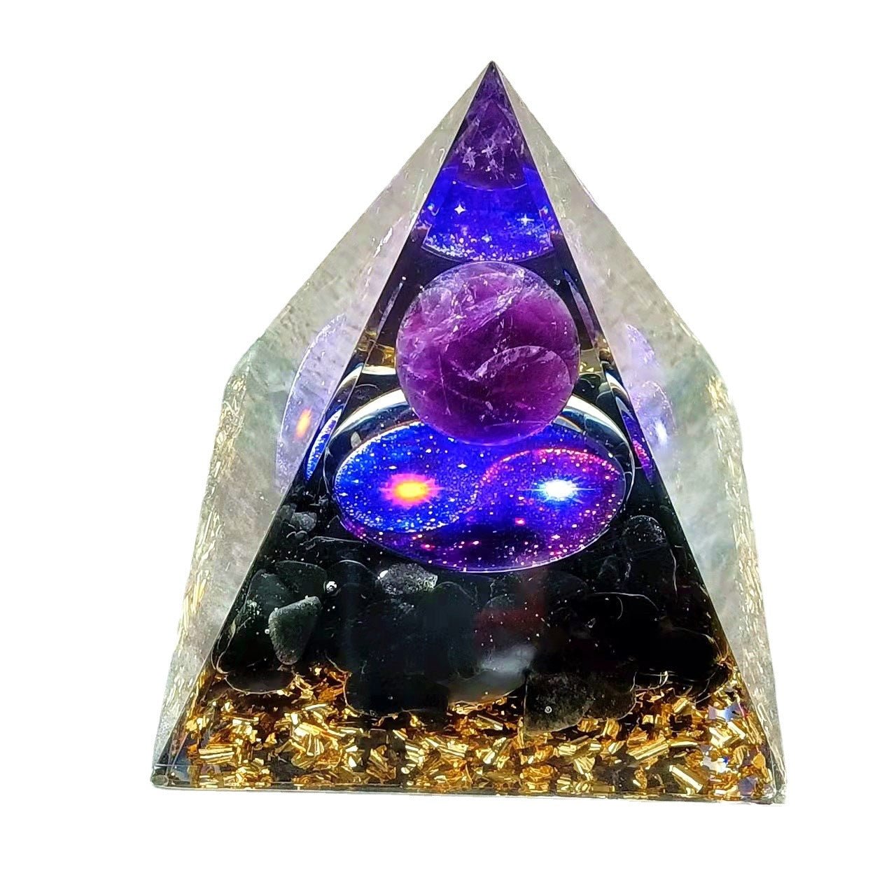 Crystal Ball Chakra Pyramid Ornament Gravel Epoxy - HediyeEpoxyCrystal Ball Chakra Pyramid Ornament Gravel Epoxy0HediyeEpoxy1 styleCrystal Ball Chakra Pyramid Ornament Gravel Epoxy