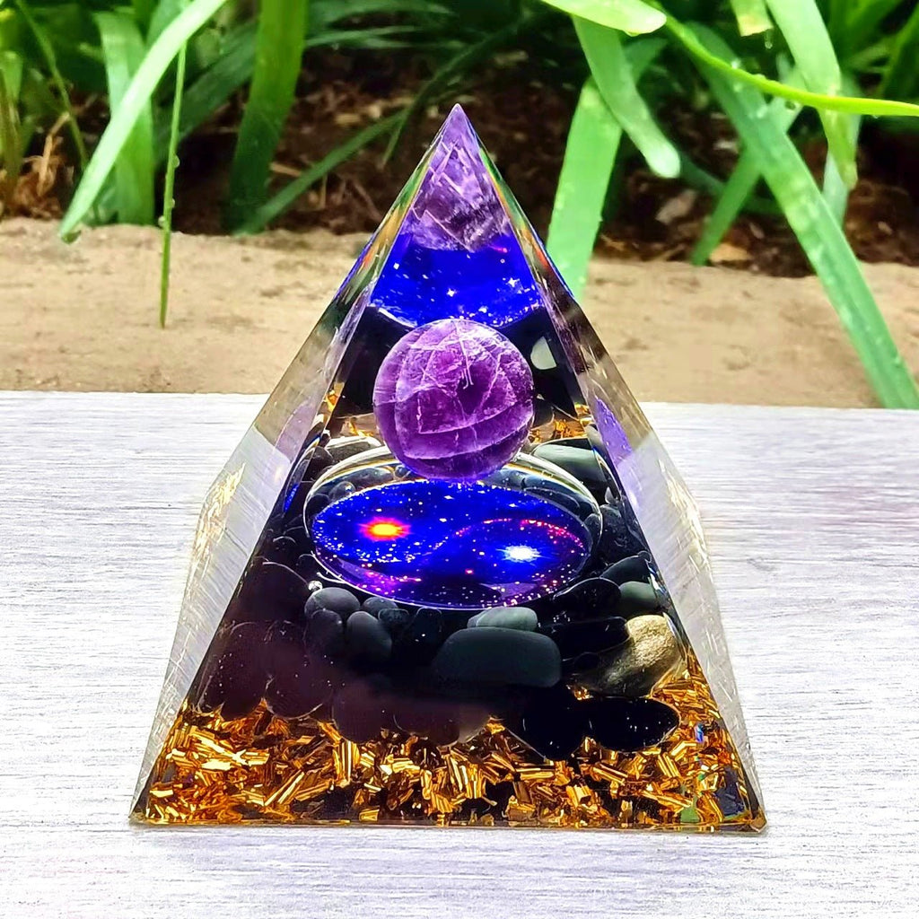 Crystal Ball Chakra Pyramid Ornament Gravel Epoxy - HediyeEpoxyCrystal Ball Chakra Pyramid Ornament Gravel Epoxy0HediyeEpoxy1 styleCrystal Ball Chakra Pyramid Ornament Gravel Epoxy