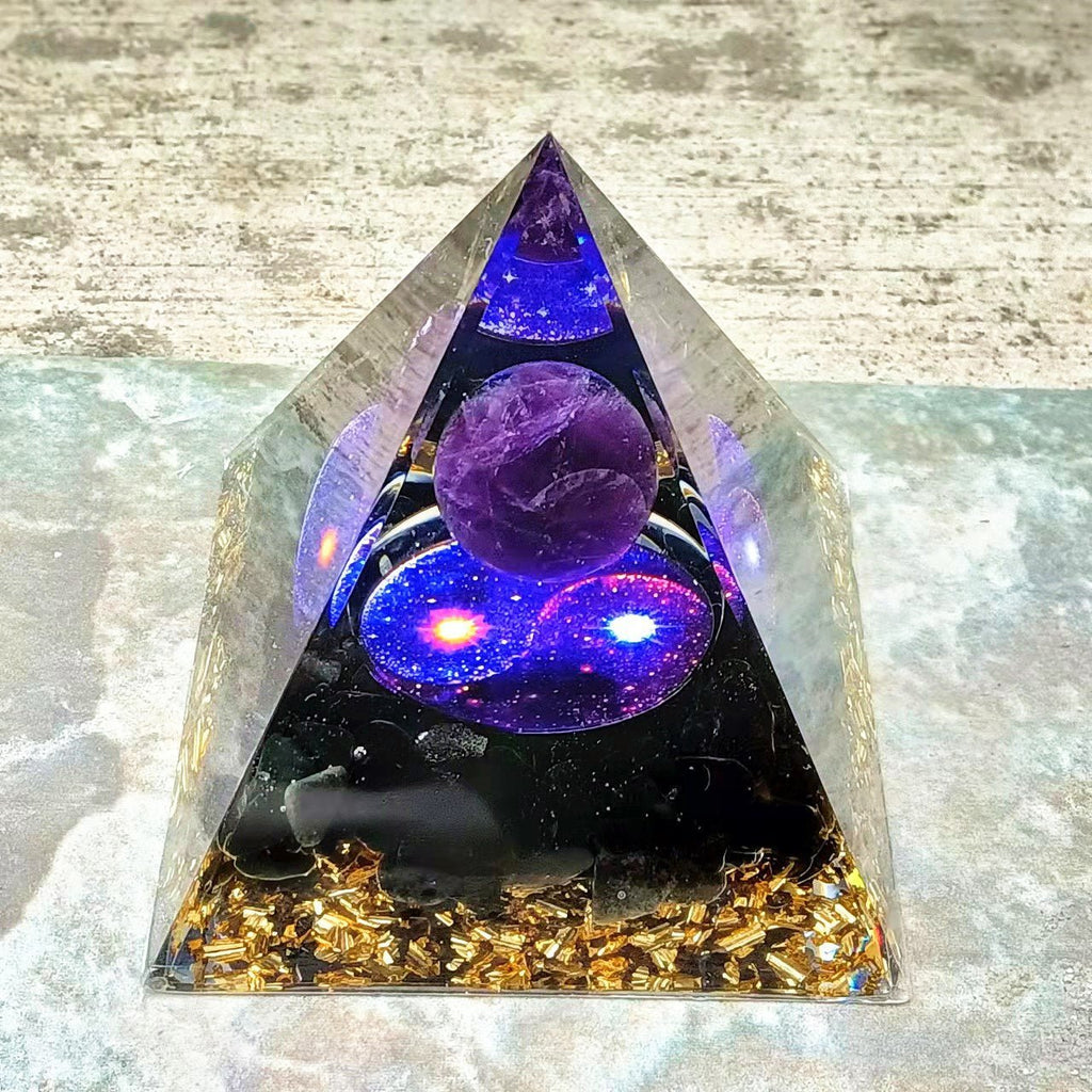 Crystal Ball Chakra Pyramid Ornament Gravel Epoxy - HediyeEpoxyCrystal Ball Chakra Pyramid Ornament Gravel Epoxy0HediyeEpoxy1 styleCrystal Ball Chakra Pyramid Ornament Gravel Epoxy