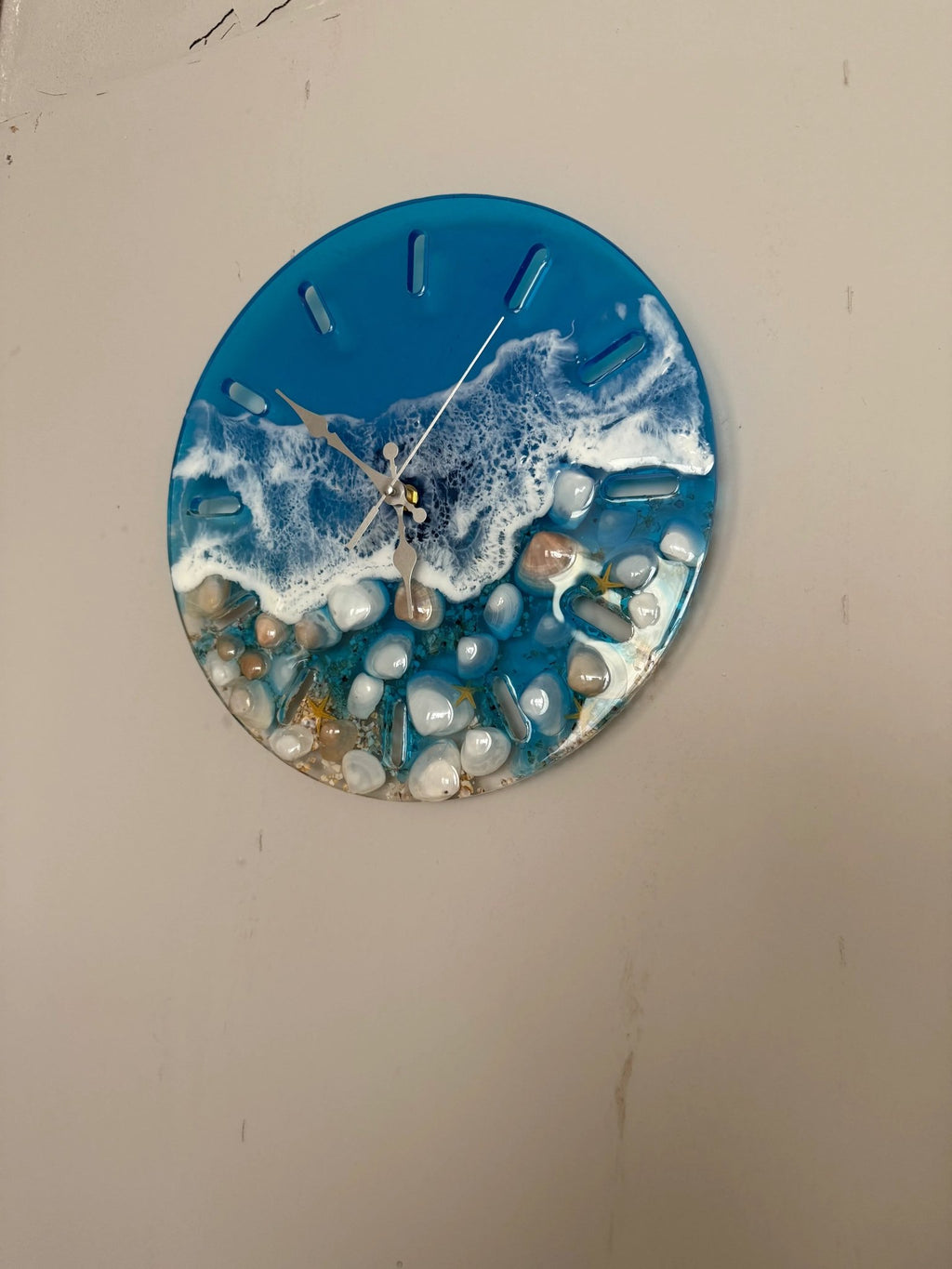 Deniz kabuğu duvar saati - HediyeEpoxyDeniz kabuğu duvar saatiHediyeEpoxyMaviDeniz kabuğu duvar saati - HediyeEpoxy