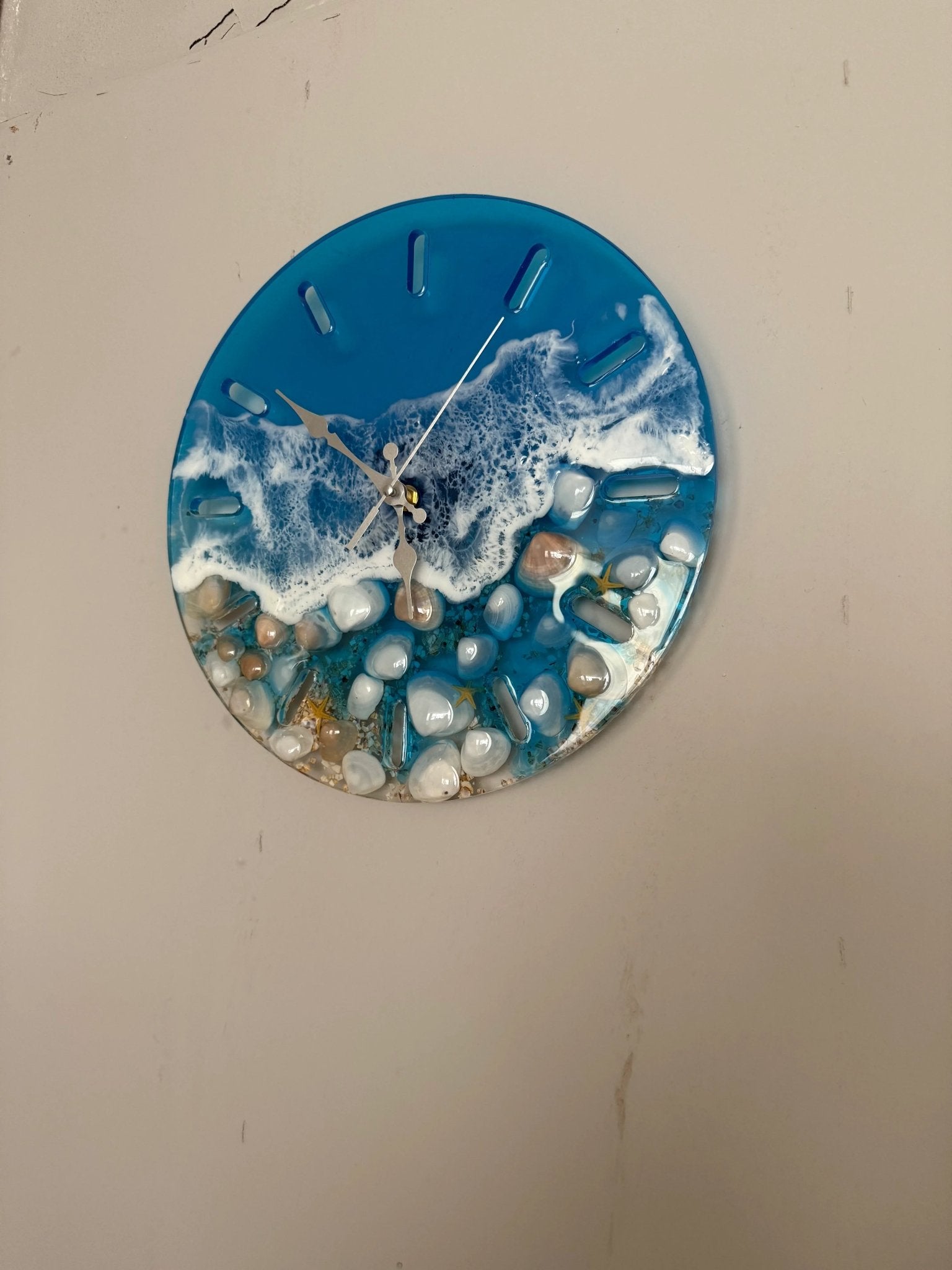 Deniz kabuğu duvar saati - HediyeEpoxyDeniz kabuğu duvar saatiHediyeEpoxyMaviDeniz kabuğu duvar saati - HediyeEpoxy