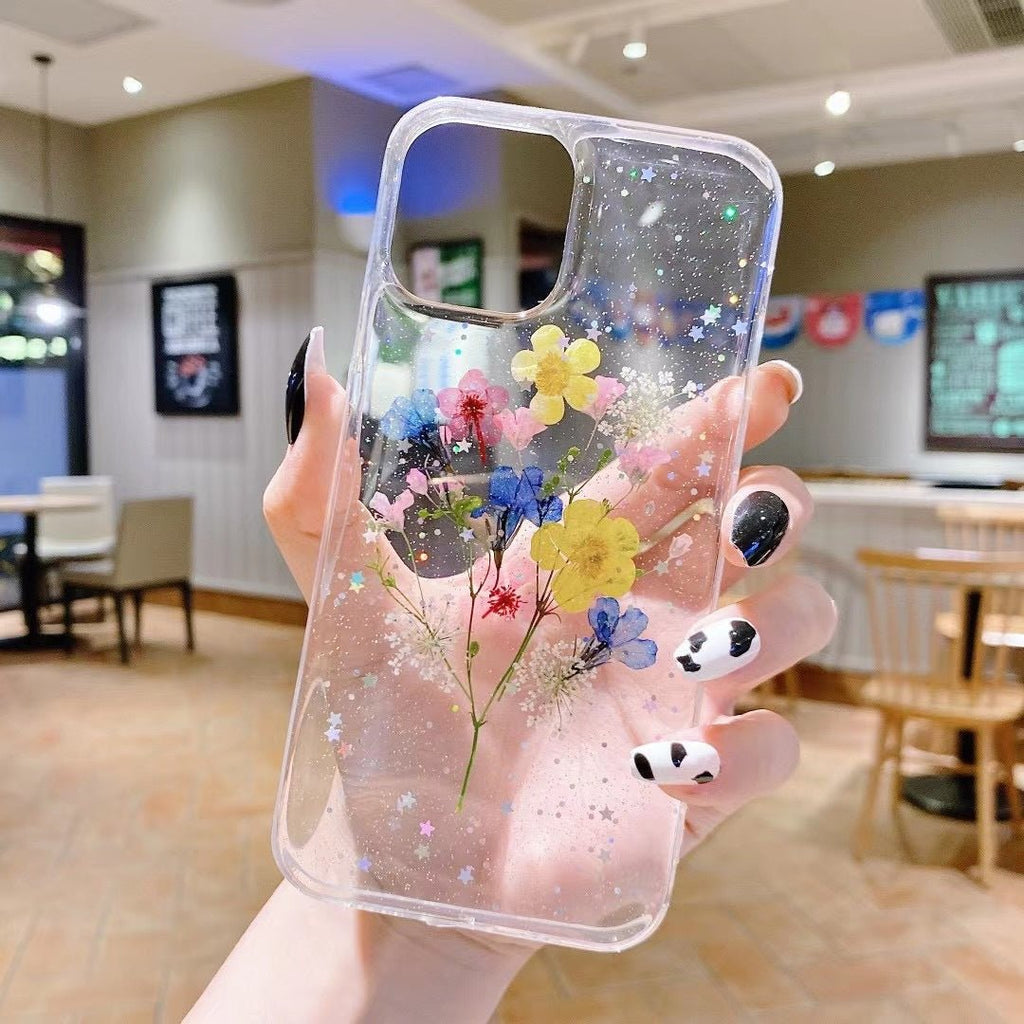 Epoxy Glitter Small Floral Phone Case - HediyeEpoxyEpoxy Glitter Small Floral Phone CaseHediyeEpoxyA10IPhone12/12ProEpoxy Glitter Small Floral Phone Case