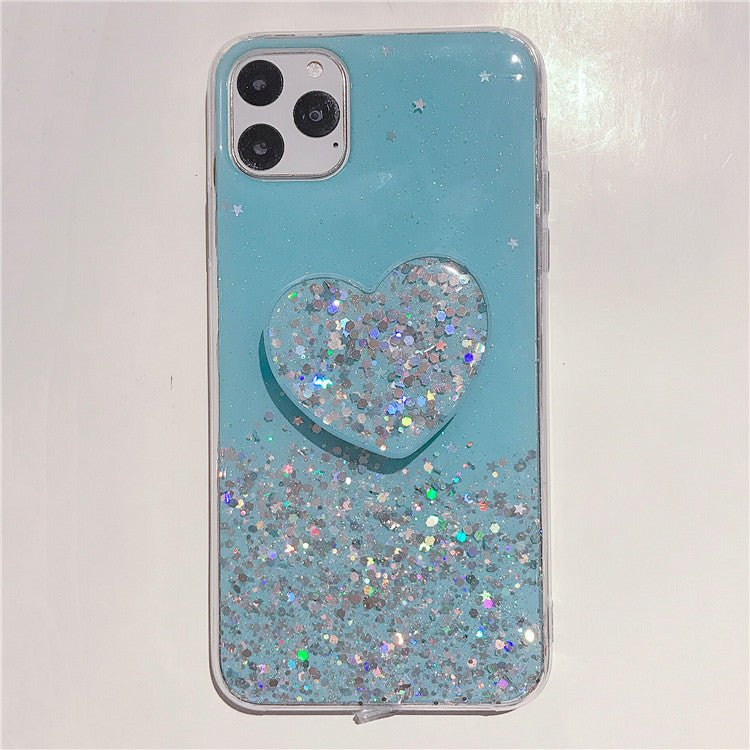 Epoxy sequins love phone case - HediyeEpoxyEpoxy sequins love phone case0HediyeEpoxyBlackPhone11Epoxy sequins love phone case