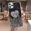 Epoxy sequins love phone case - HediyeEpoxyEpoxy sequins love phone case0HediyeEpoxyBlackPhone11Epoxy sequins love phone case