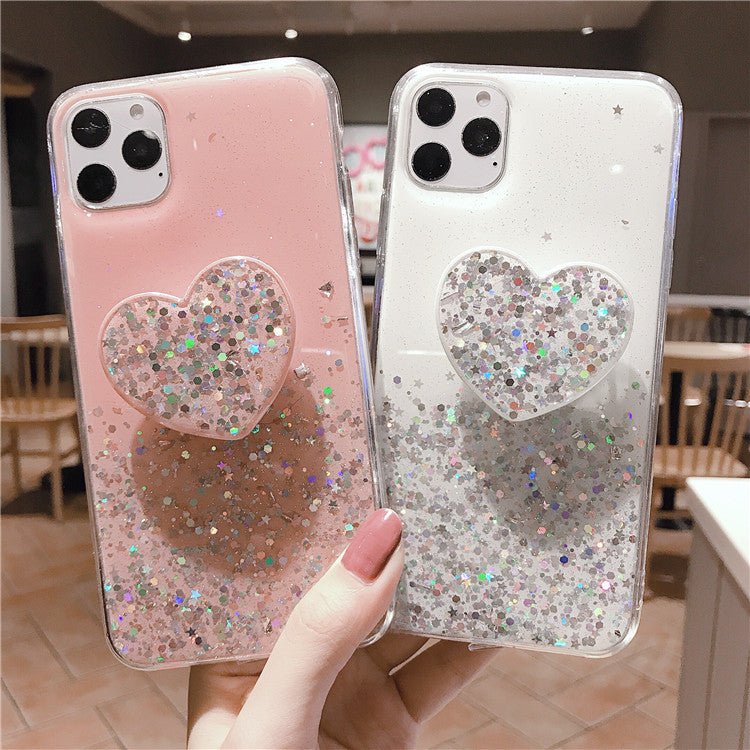 Epoxy sequins love phone case - HediyeEpoxyEpoxy sequins love phone case0HediyeEpoxyBlackPhone11Epoxy sequins love phone case