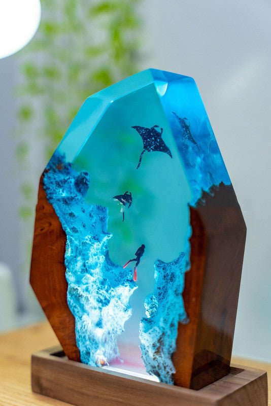 Epoxy Solid Wood 3D Marine Animal Sea Turtle Shark Glowing Decorative Night Light - HediyeEpoxyEpoxy Solid Wood 3D Marine Animal Sea Turtle Shark Glowing Decorative Night LightHediyeEpoxyRegularStyle 1Epoxy Solid Wood 3D Marine Animal Sea Turtle Shark Glowing Decorative Night Light