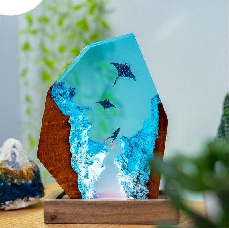 Epoxy Solid Wood 3D Marine Animal Sea Turtle Shark Glowing Decorative Night Light - HediyeEpoxyEpoxy Solid Wood 3D Marine Animal Sea Turtle Shark Glowing Decorative Night LightHediyeEpoxyRegularStyle 4Epoxy Solid Wood 3D Marine Animal Sea Turtle Shark Glowing Decorative Night Light