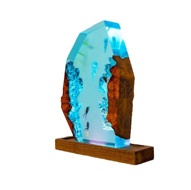 Epoxy Solid Wood 3D Marine Animal Sea Turtle Shark Glowing Decorative Night Light - HediyeEpoxyEpoxy Solid Wood 3D Marine Animal Sea Turtle Shark Glowing Decorative Night LightHediyeEpoxyRegularStyle 3Epoxy Solid Wood 3D Marine Animal Sea Turtle Shark Glowing Decorative Night Light