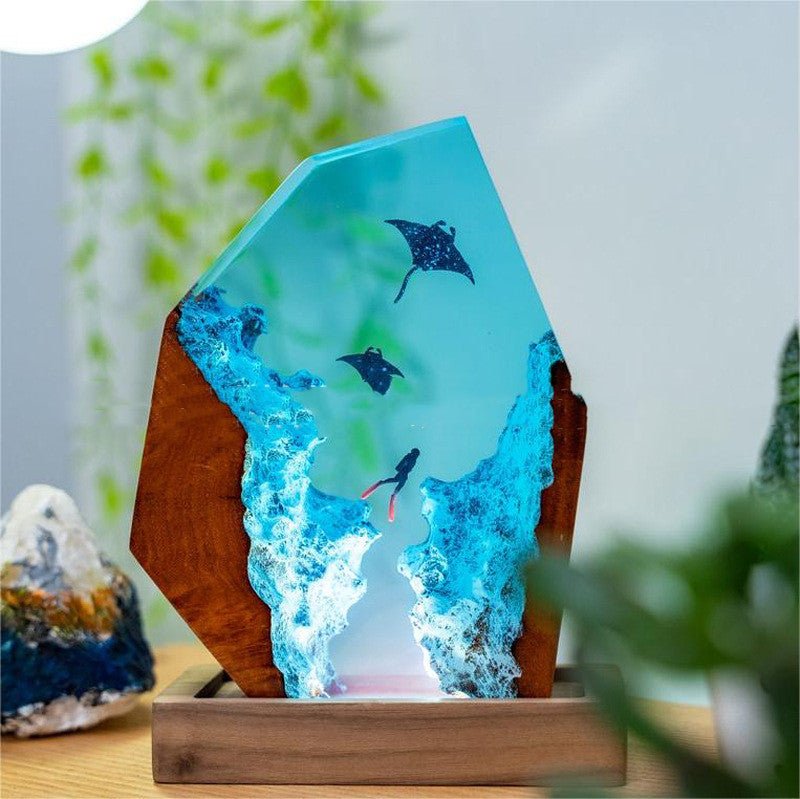 Epoxy Solid Wood 3D Marine Animal Sea Turtle Shark Glowing Decorative Night Light - HediyeEpoxyEpoxy Solid Wood 3D Marine Animal Sea Turtle Shark Glowing Decorative Night LightHediyeEpoxyRegularStyle 1Epoxy Solid Wood 3D Marine Animal Sea Turtle Shark Glowing Decorative Night Light