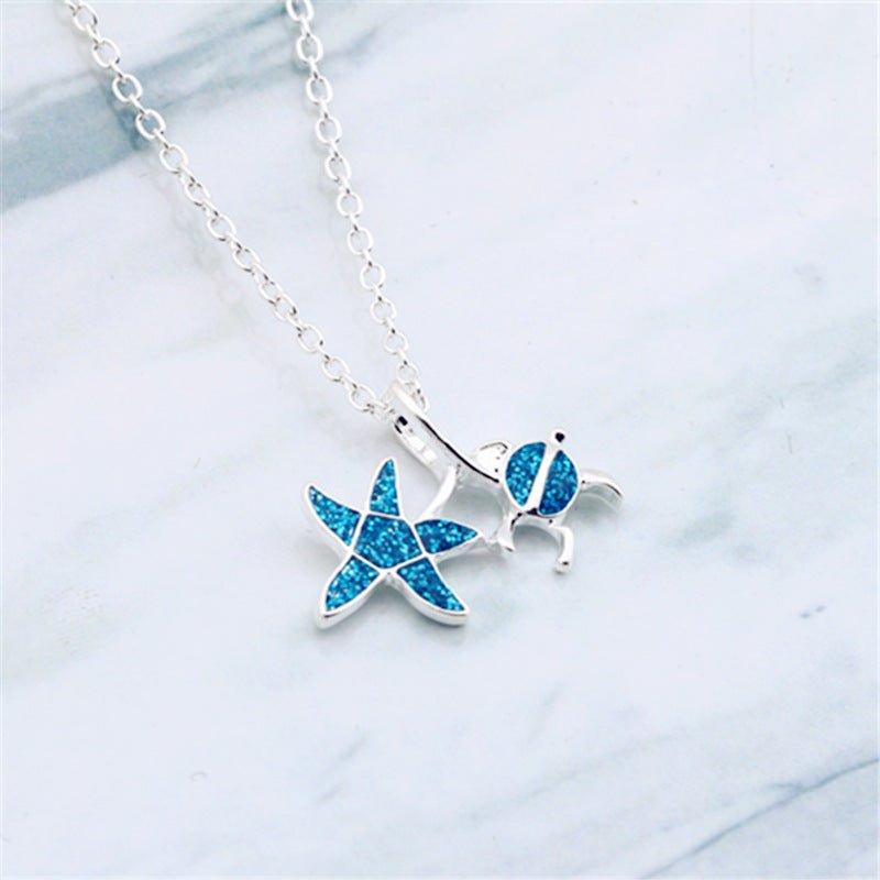 Epoxy star turtle necklace - HediyeEpoxyEpoxy star turtle necklace0HediyeEpoxyRedEpoxy star turtle necklace