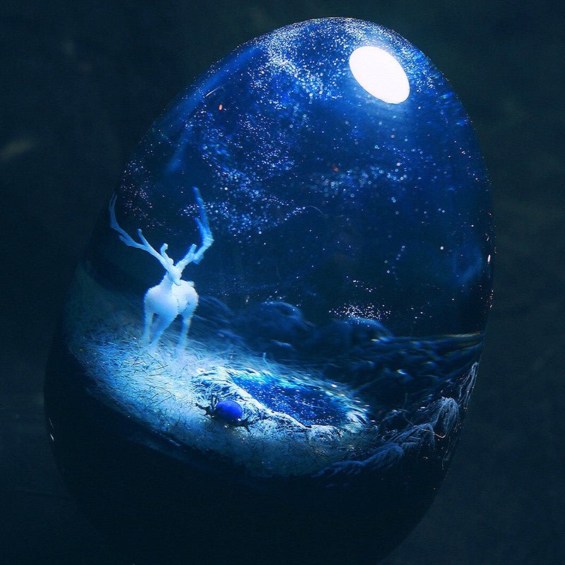 Handmade Starry Dragon Egg Resin Epoxy Ornament - HediyeEpoxyHandmade Starry Dragon Egg Resin Epoxy Ornament0HediyeEpoxySnow Mountain Spirit DeerHandmade Starry Dragon Egg Resin Epoxy Ornament