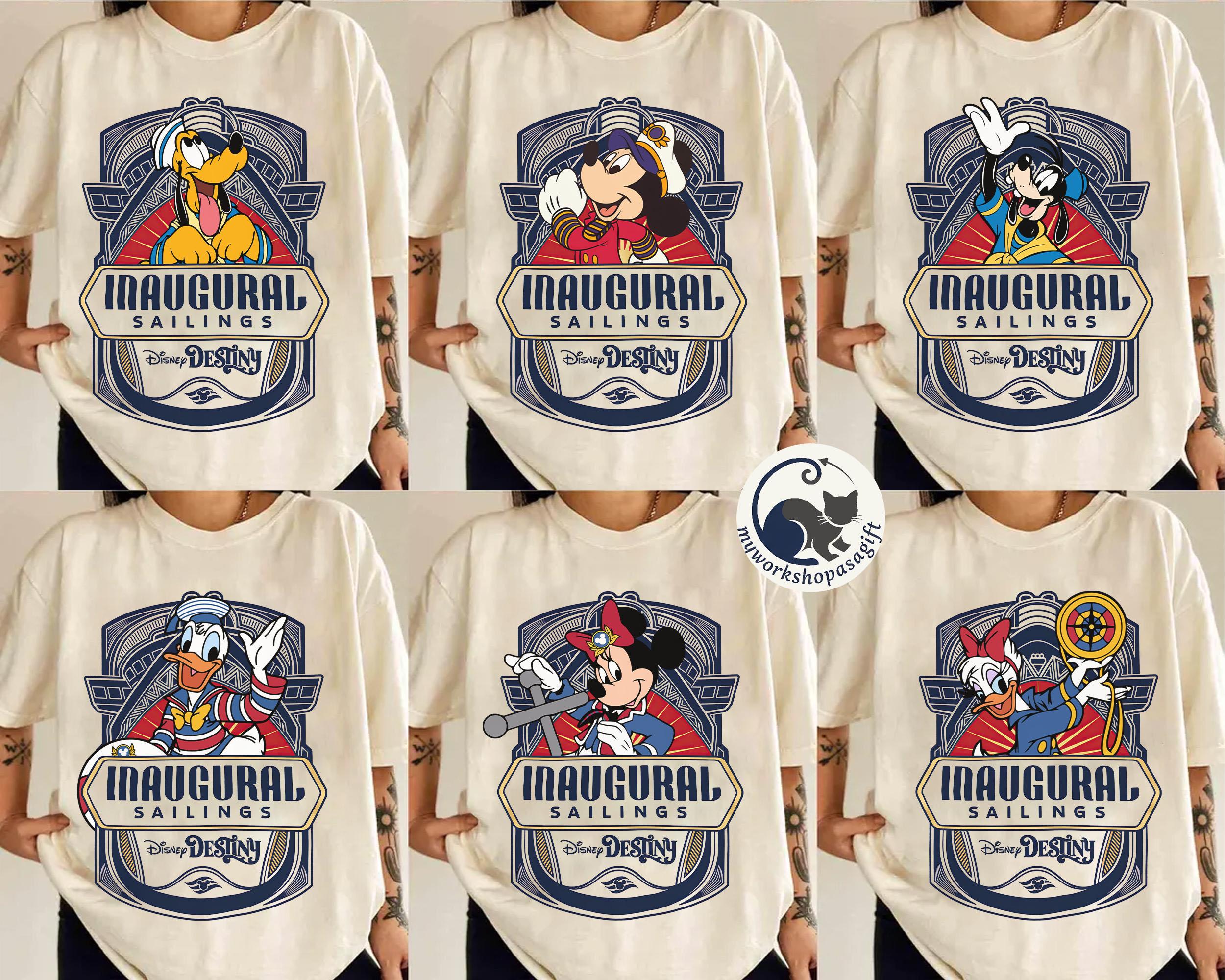 Disney Destiny Inaugural Sailing Mickey and Friends Shirt, Disney Cruise Line Tee, Let's Cruise, Disneyland Family Cruise Matching Trip Tee