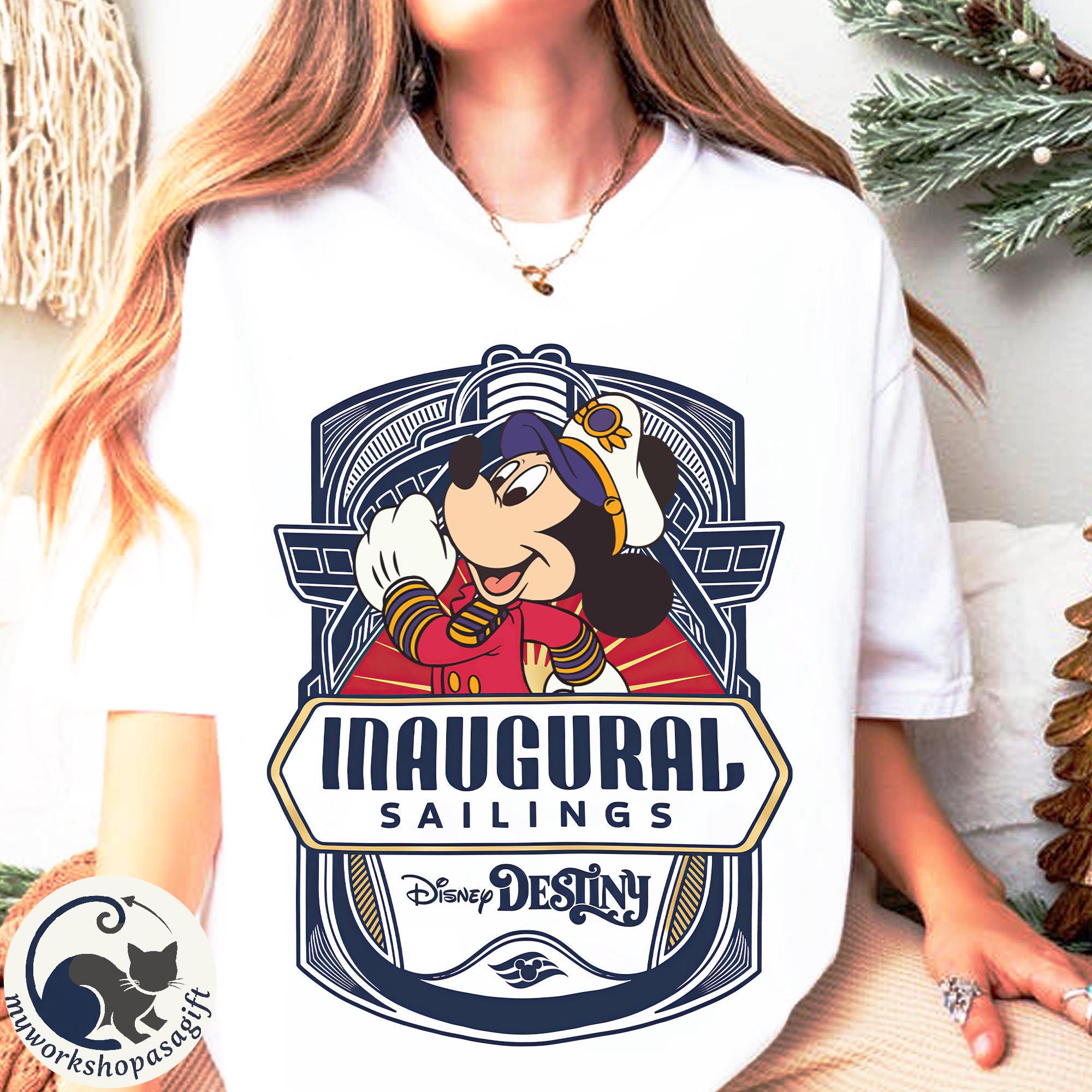 Disney Destiny Inaugural Sailing Mickey and Friends Shirt, Disney Cruise Line Tee, Let's Cruise, Disneyland Family Cruise Matching Trip Tee