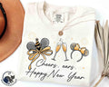 Coquette Bow Disney Mickey Cheer Ears Happy New Year Shirt, Happy New Year Fireworks 2026 Tee, Magic Kingdom Happiest New Year on Earth Gift