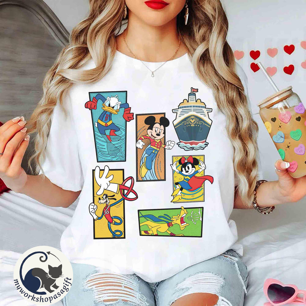 Disney Cruise Destiny Marvel Avenger Mickey and Friends Shirt, Marvel Day At Sea Tee, Let's Cruise, Family Cruise Trip, Wish Dream Magic Tee