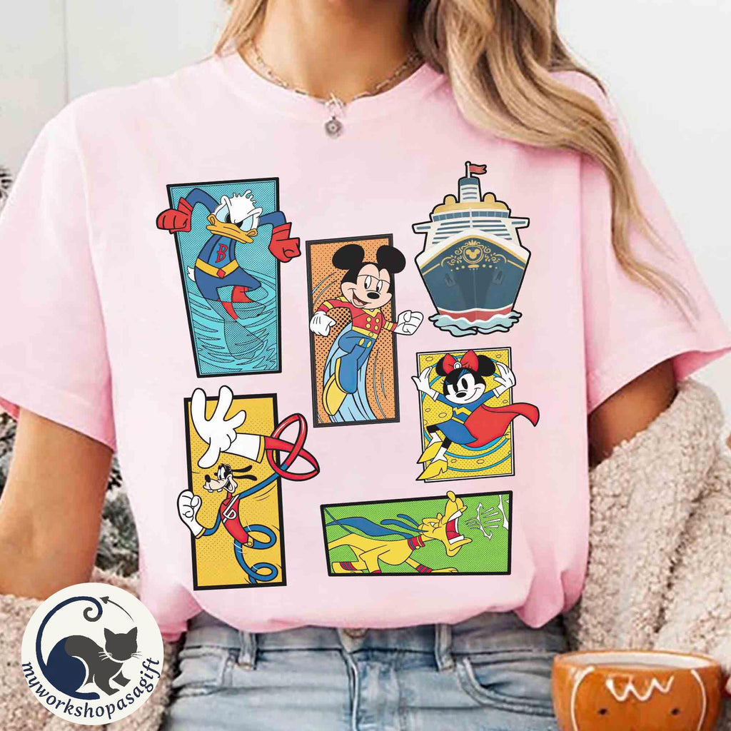 Disney Cruise Destiny Marvel Avenger Mickey and Friends Shirt, Marvel Day At Sea Tee, Let's Cruise, Family Cruise Trip, Wish Dream Magic Tee