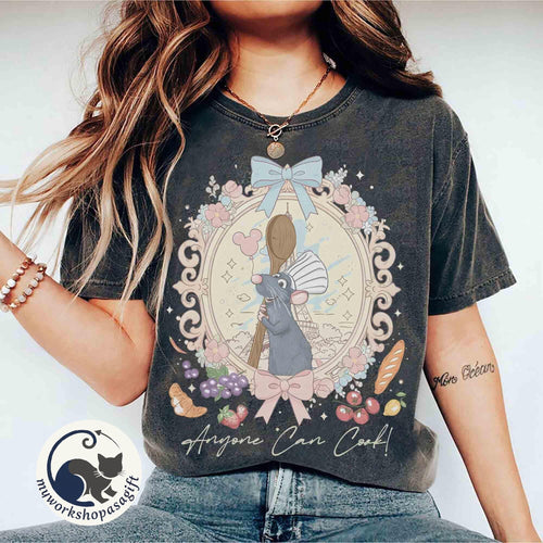 Comfort Colors®Any One Can Cook Shirt, Retro Disney Ratatouille Shirt, Chef Remy Shirt, Pixar Ratatouille Shirt, Remy Gusteau's Shirt