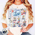 Coquette Bow Watercolor Disney Mickey & Friends Cruise Line Shirs, Disney Wish Treasure Fantasy Tee, Disneyland 1st Family Cruise Trip Gift