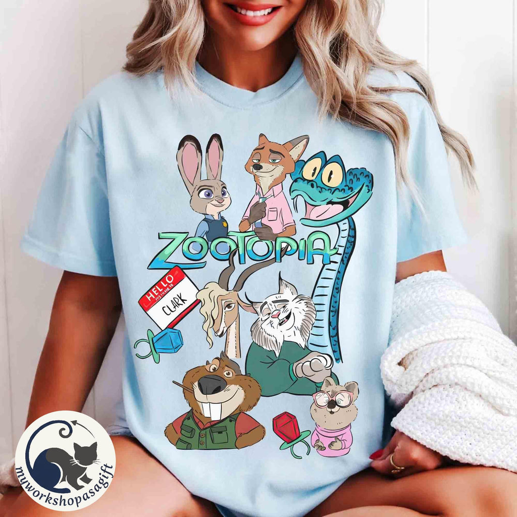 Disney Zootopia 2 Characters Group Vintage Shirt, Judy Hopps Nick Wilde Gary De'Snake Tee, Zootropolis, Disneyland Family 2025 Trip Shirt