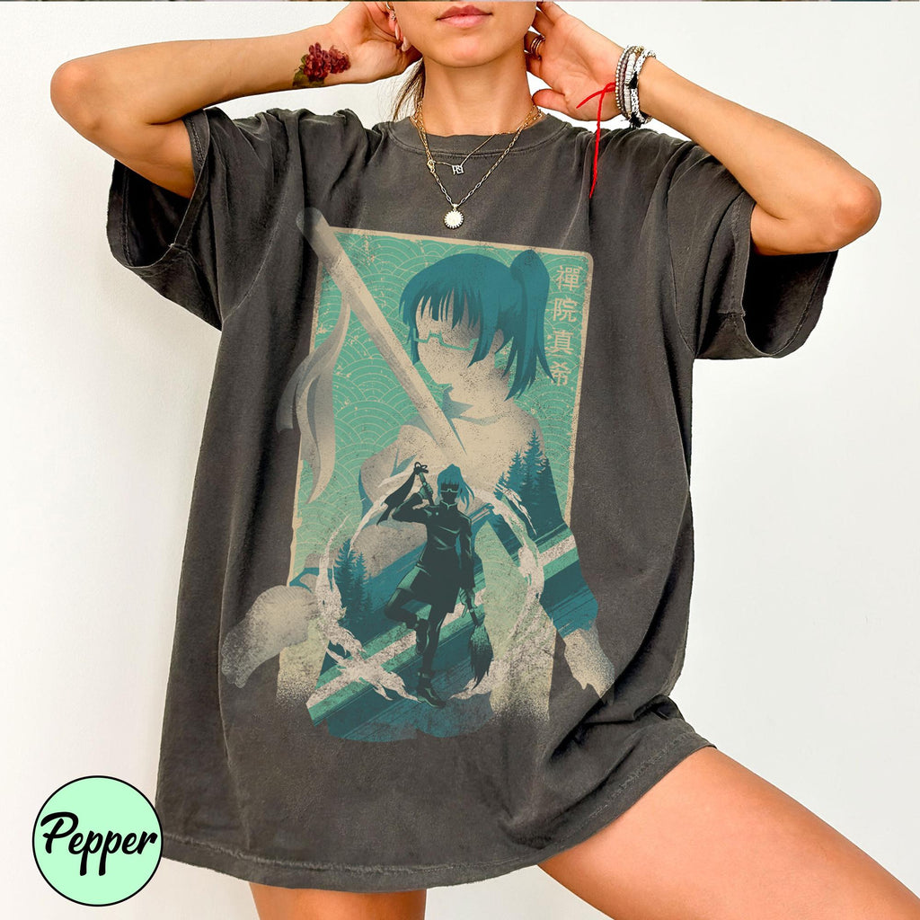 Zenin Maki Shirt, Sweatshirt, Hoodie, Toji Shirt, JJK Shirt, Anime Graphic Tshirt, Anime Gift Tshirt, Vintage Anime Shirt