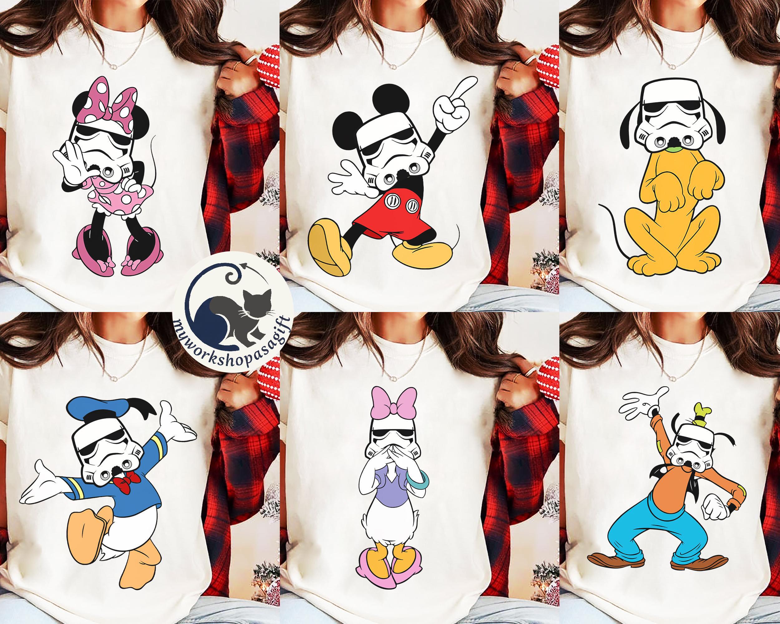 Funny Disney Mickey And Friends Star Wars Stormtrooper Shirt, Star Wars Disney Hollywood Studios Trip, Galaxy's Edge Family Vacation