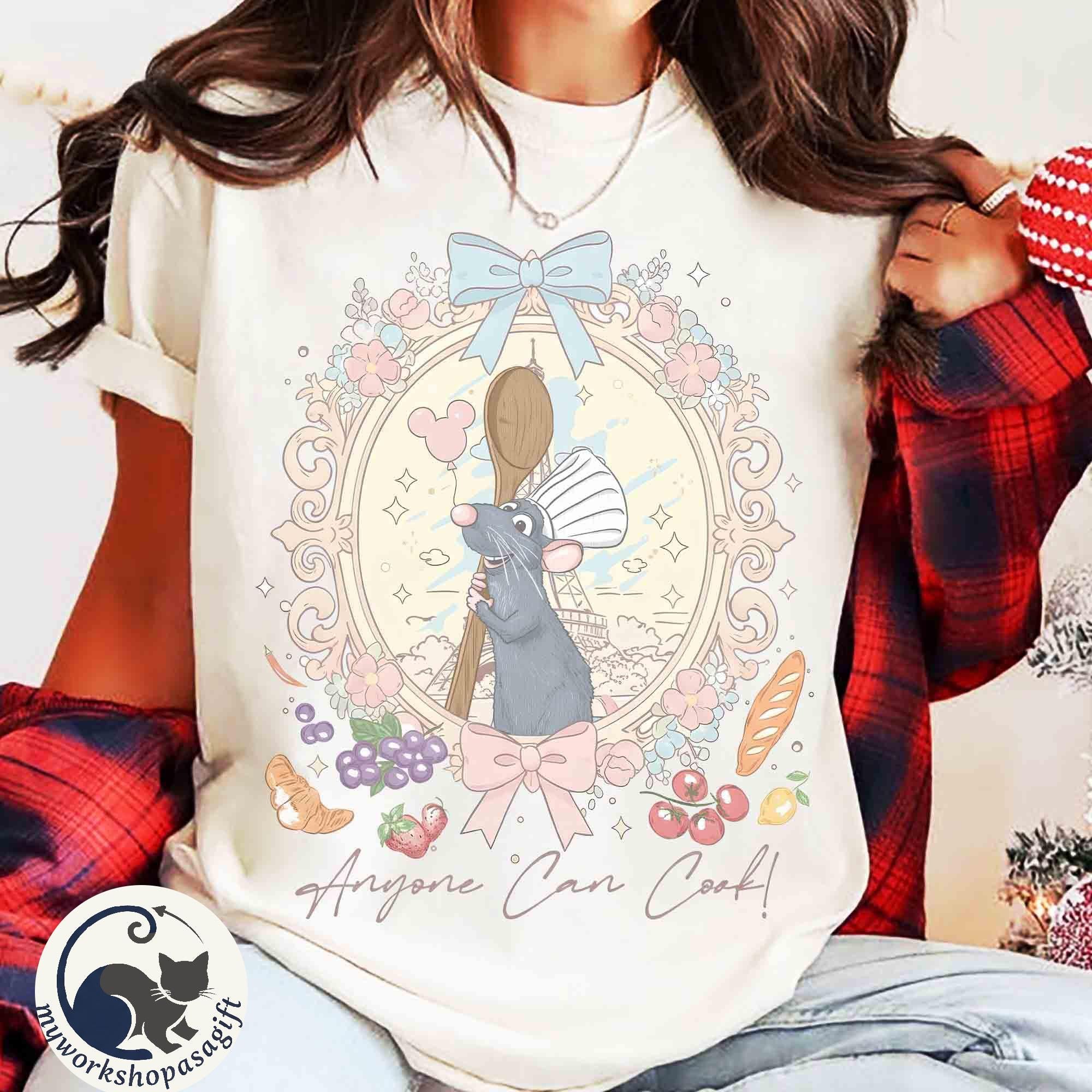 Comfort Colors®Any One Can Cook Shirt, Retro Disney Ratatouille Shirt, Chef Remy Shirt, Pixar Ratatouille Shirt, Remy Gusteau's Shirt