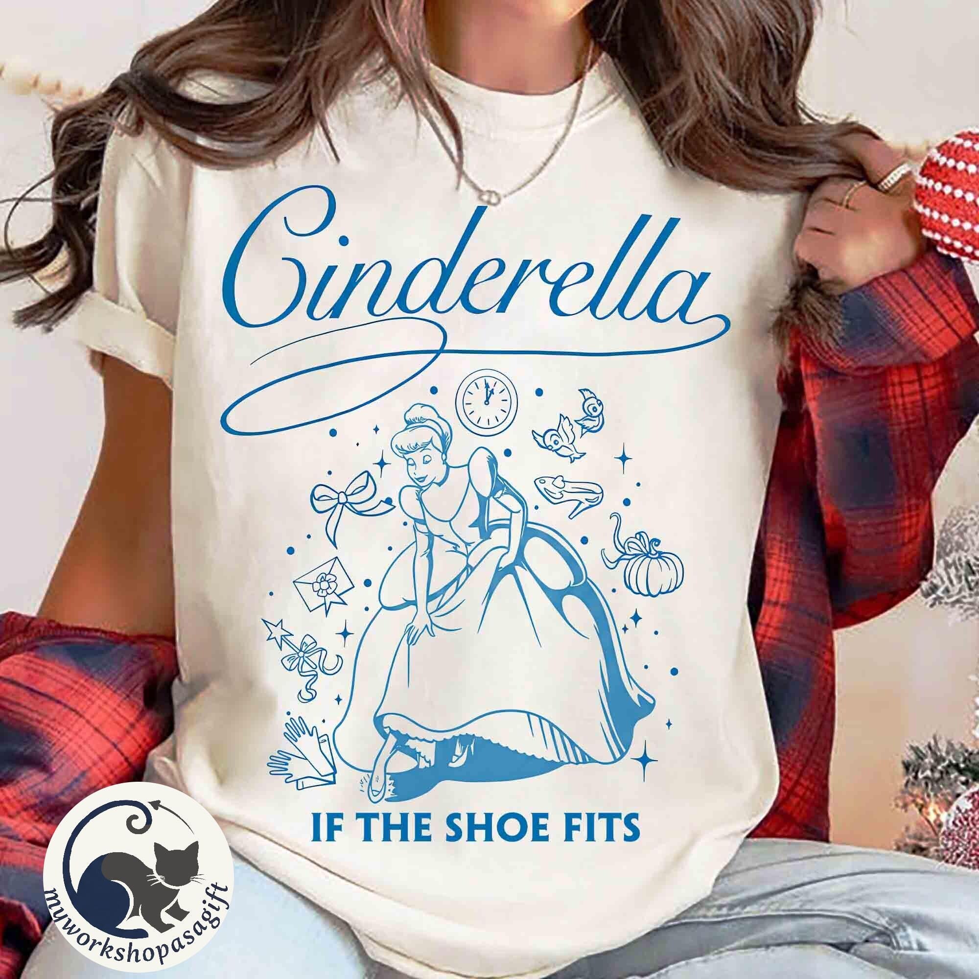 Retro Cinderella Princess If the shoe fits Shirt, Magic Kingdom Tee, Retro Walt Disney World Bibbidi Bobbidi Boo, Disneyland Girls Trip Tee