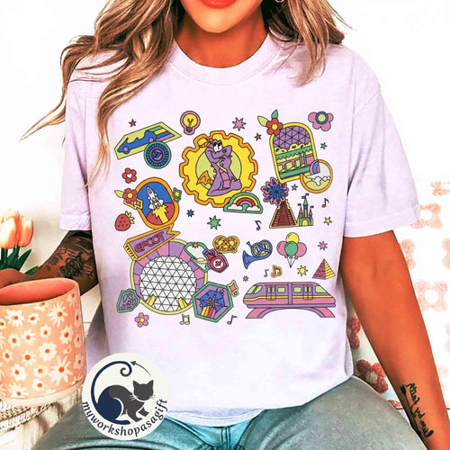 Comfort Colors® Epcot Center Since 1982 Shirt, Disney Epcot World Tour Tee, Epcot Travel Around The World, Mickey and Friends Family Gifts