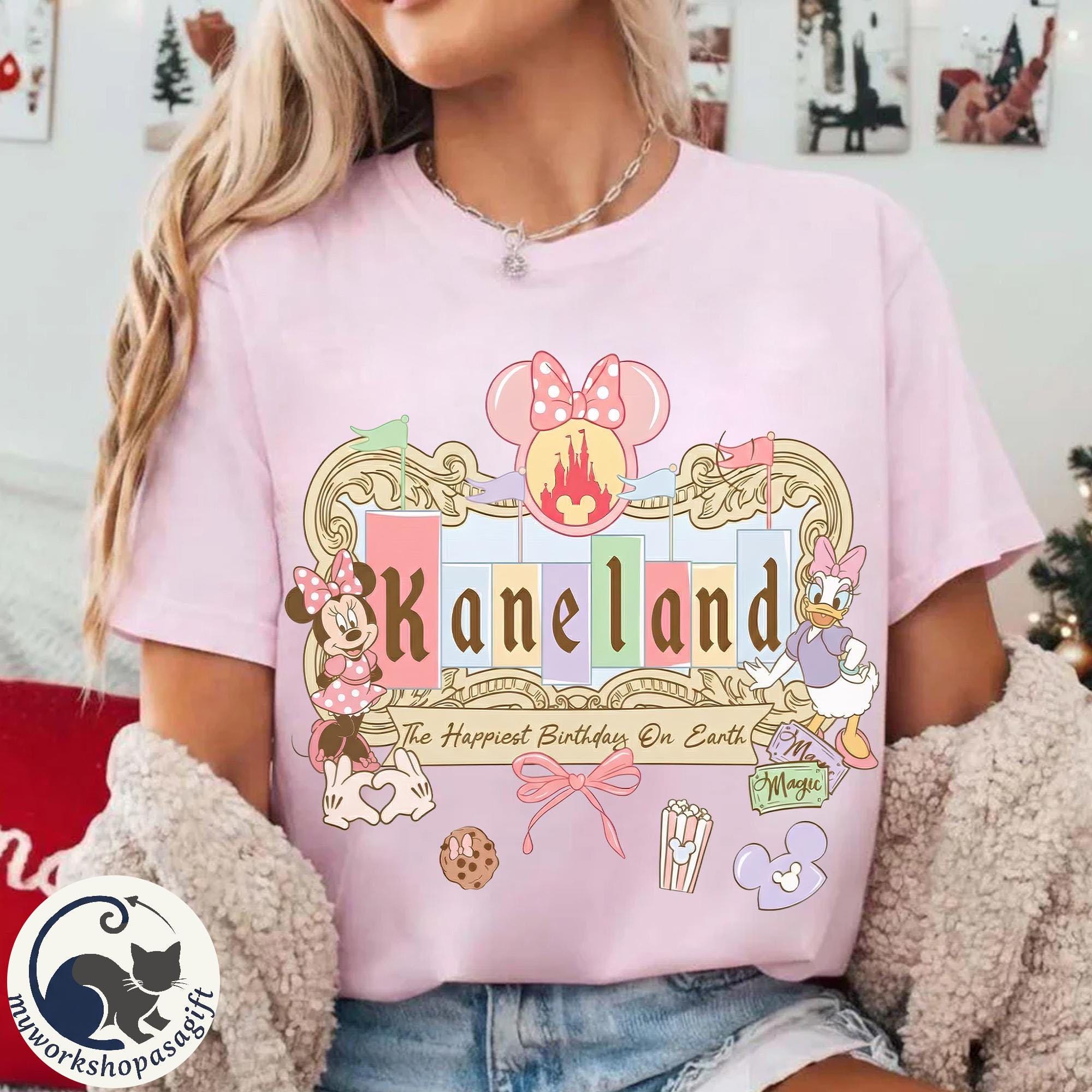 Personalized Disney Minnie and Daisy The Happiest Birthday On Earth Shirt, Best Birthday Ever, Disneyland Girl Trip, Birthday Girl Gift
