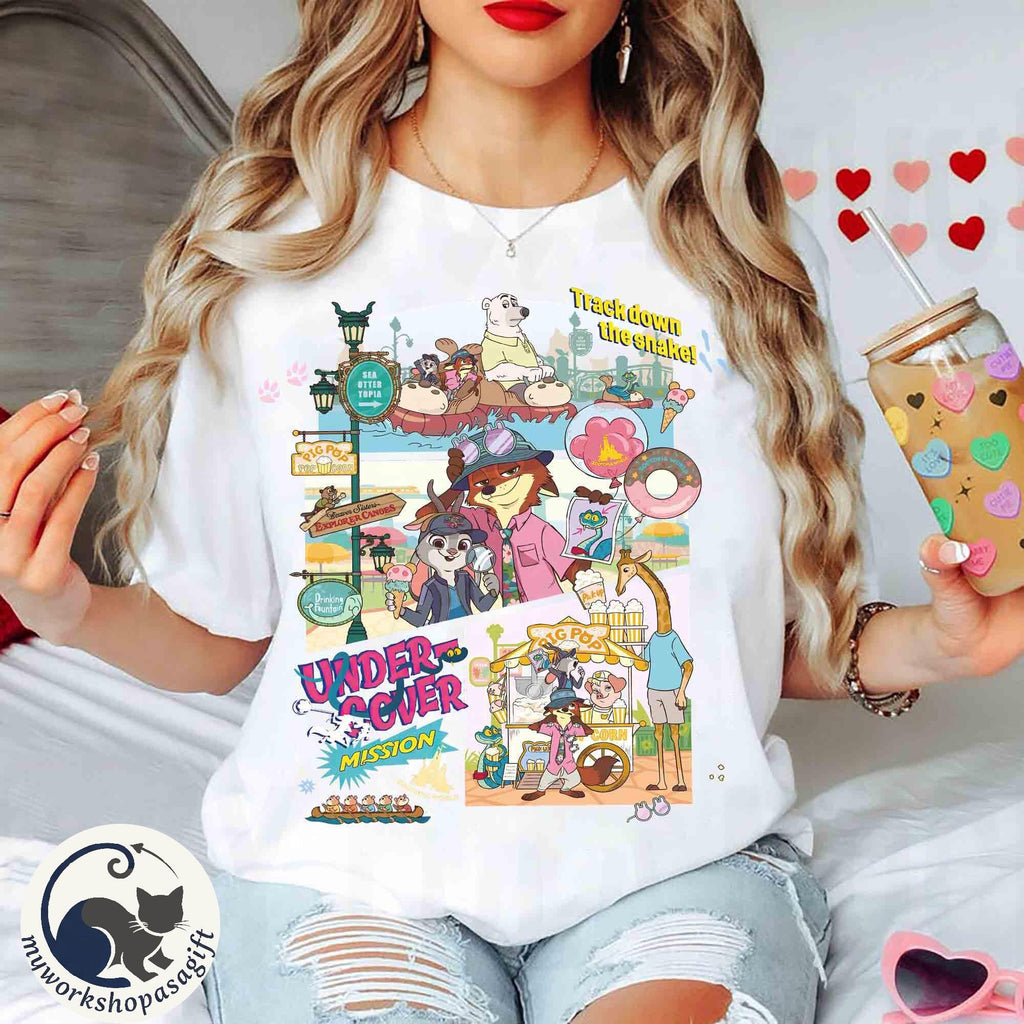 Disney Zootopia Moive 2 Characters Vintage Shirt, Judy Hopps Nick Wilde Gary De'Snake Tee, Zootropolis, Disneyland Family 2025 Trip Shirt