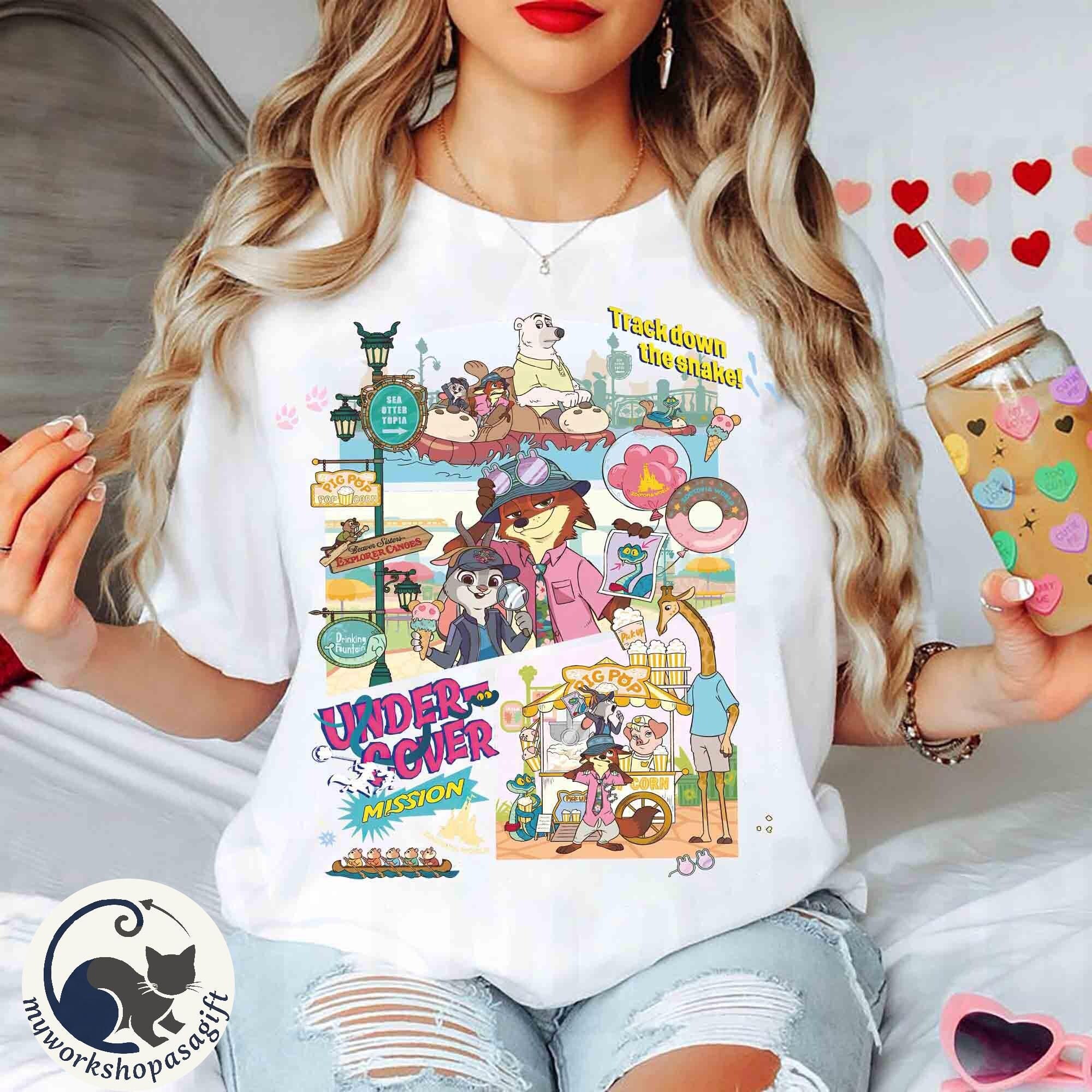 Disney Zootopia Moive 2 Characters Vintage Shirt, Judy Hopps Nick Wilde Gary De'Snake Tee, Zootropolis, Disneyland Family 2025 Trip Shirt