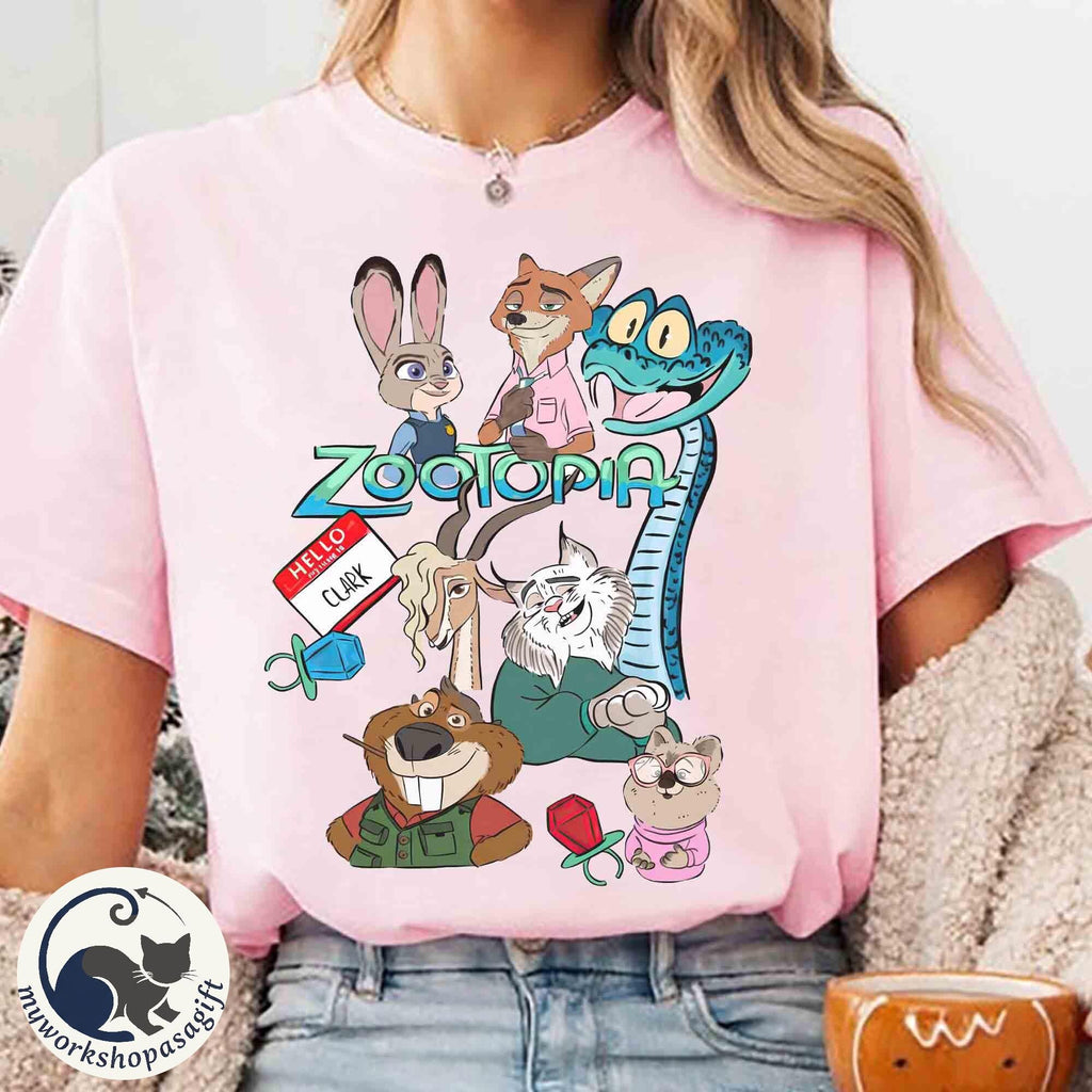 Disney Zootopia 2 Characters Group Vintage Shirt, Judy Hopps Nick Wilde Gary De'Snake Tee, Zootropolis, Disneyland Family 2025 Trip Shirt
