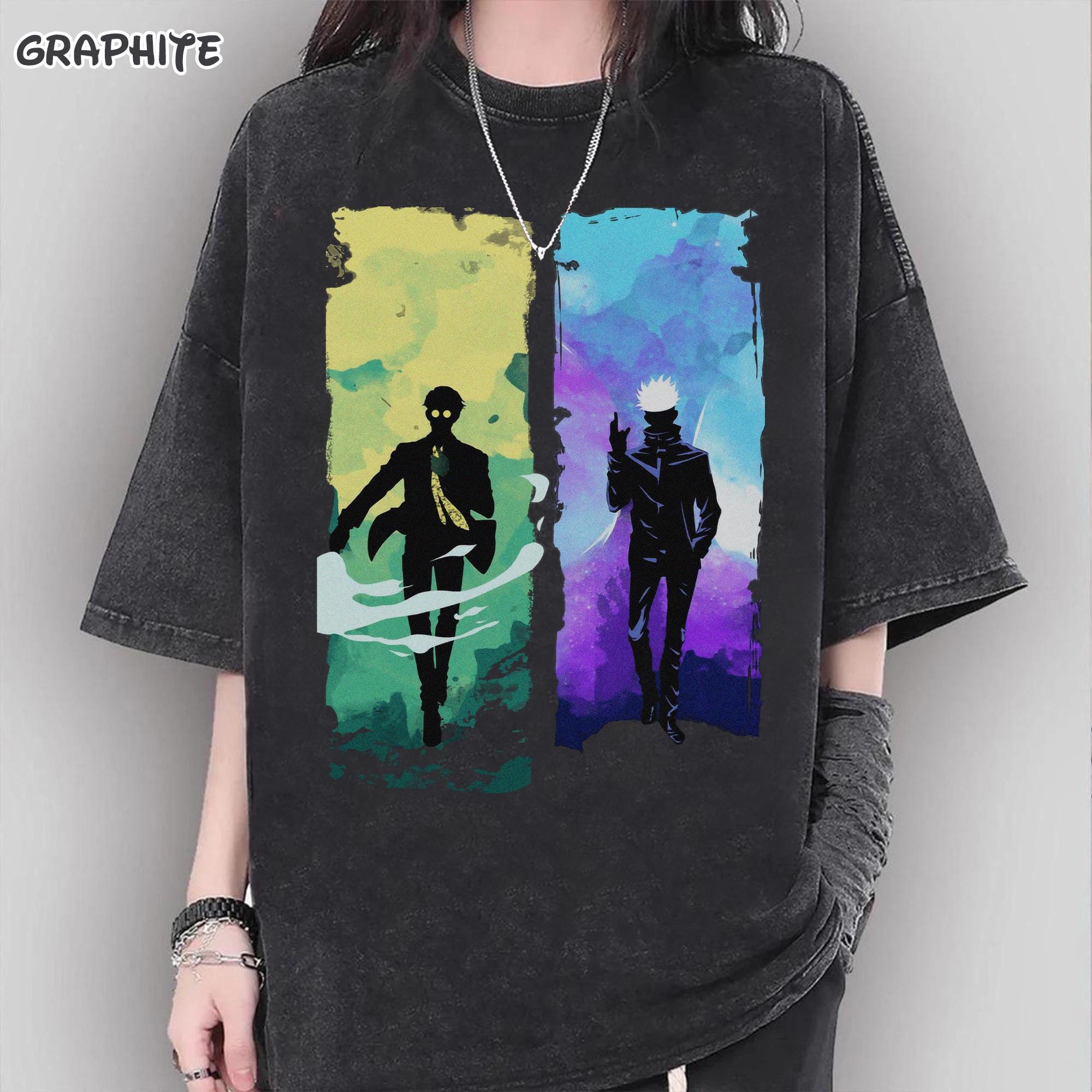 Nanami and Gojo Shirt, Sweatshirt, Hoodie, Nanami Shirt, Gojo Shirt, JJK Shirt, Anime Graphic Tshirt, Anime Gift Tshirt, Vintage Anime shirt