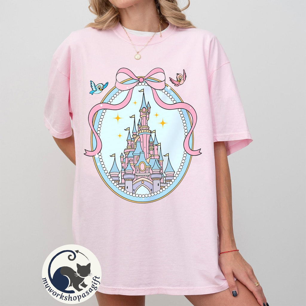 Disney Magical Castle Comfort Color Shirt, Magic Kingdom Blue Coquette Shirt, Disney Castle Fairytale Shirt, Disneyworld Family Trip