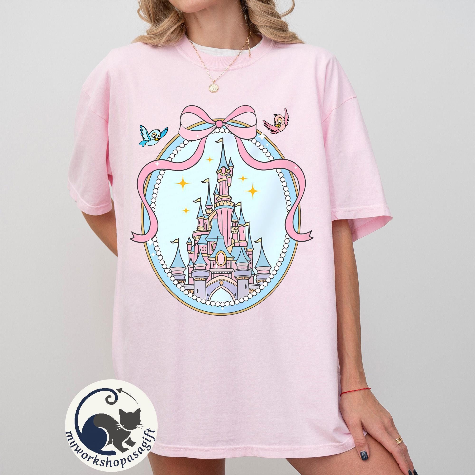 Disney Magical Castle Comfort Color Shirt, Magic Kingdom Blue Coquette Shirt, Disney Castle Fairytale Shirt, Disneyworld Family Trip