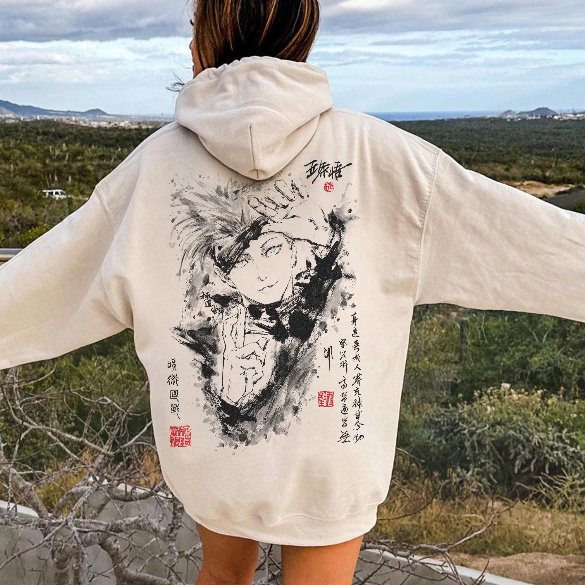 Gojo Anime Inkart Shirt, Sweatshirt, Hoodie, Toji Shirt, JJK Shirt, Anime Graphic Tshirt, Anime Gift Tshirt, Vintage Anime Shirt
