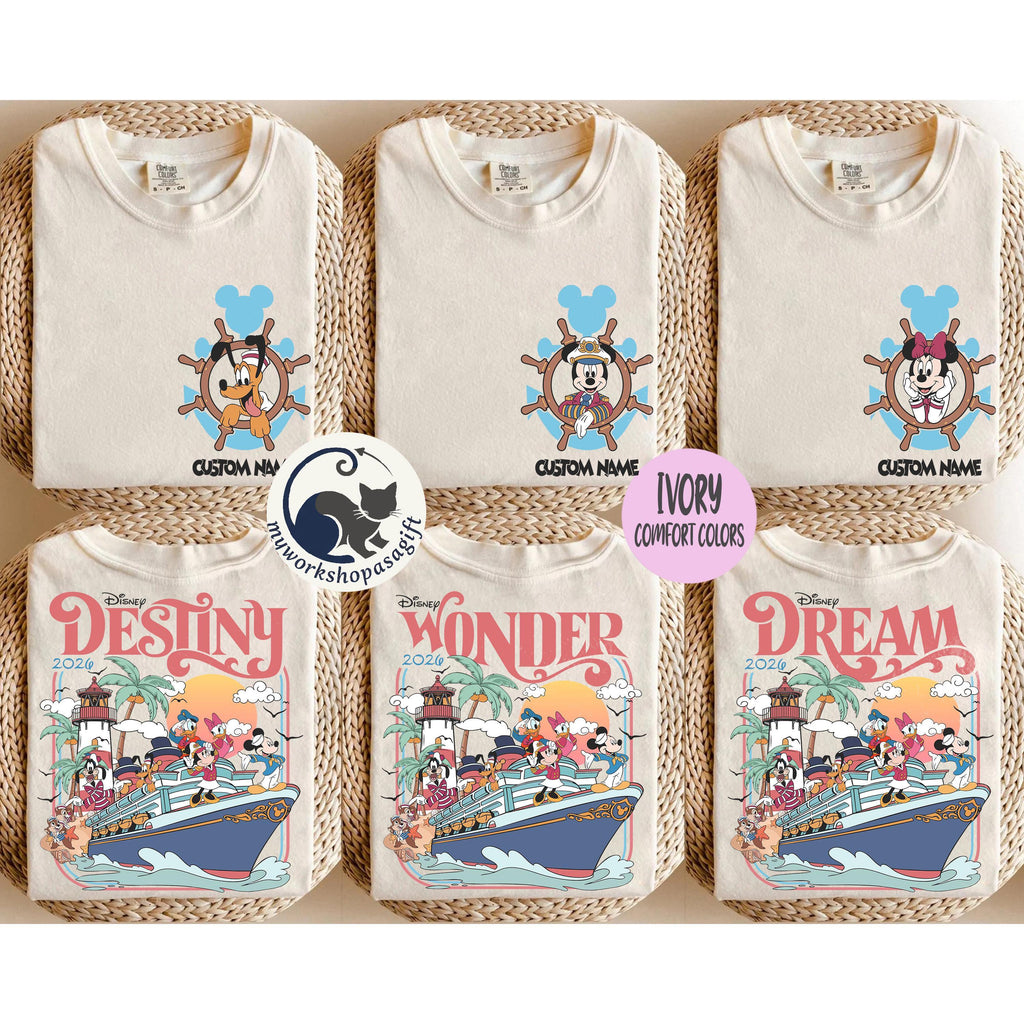 Personalized Disney Cruise 2026 Shirts, Disney Cruise Squad Shirt, Mickey and Friends Cruise Tee, Disney Cruise Trip Shirt