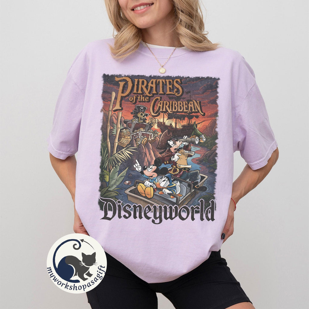 Pirates Of The Caribbean Disney Comfort Colors Shirt, Disney Family Vacation shirt, Mickey Caribbean Shirt, Disneyworld Shirt, WDW Shirts