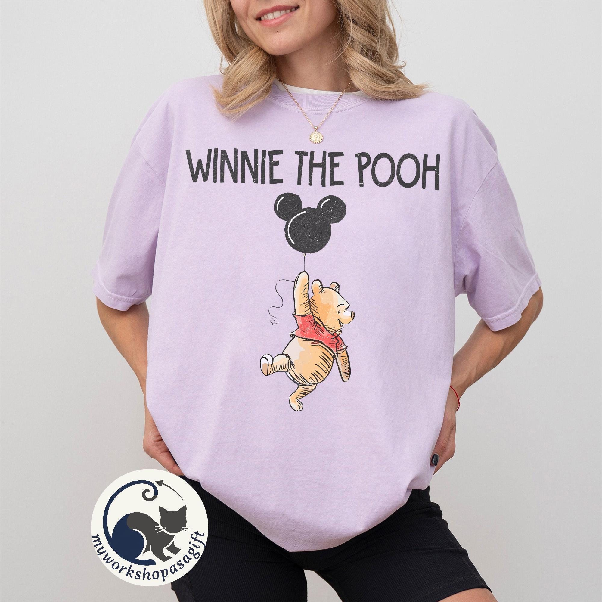 Pooh Bear Comfort Colors Shirt, Winnie The Pooh Shirt, Disney Trip Tee, Pooh Bear Tee, Mickey Ears Balloon Shirts, Disneyland Shirt