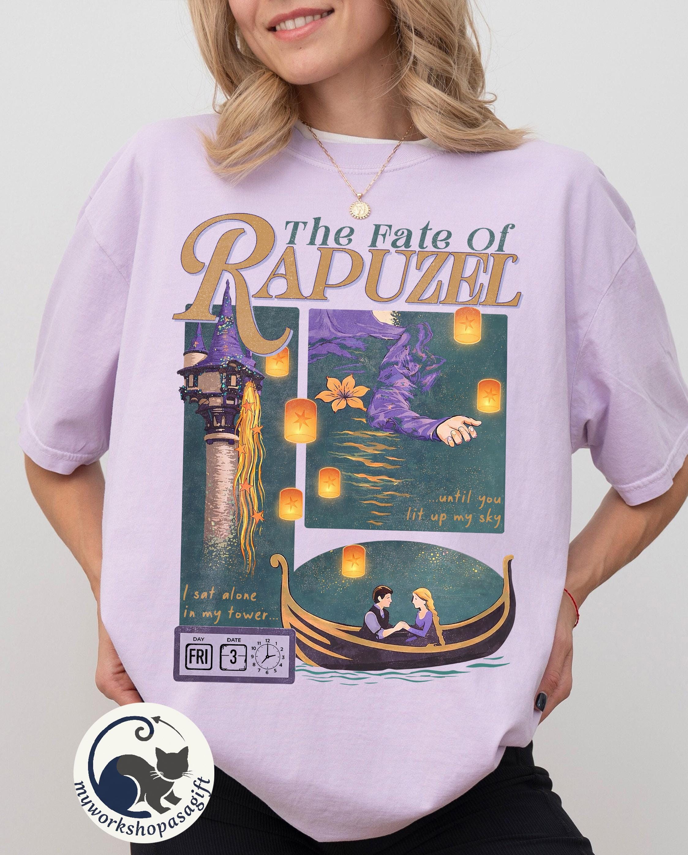 Rapunzel The Fate of Rapunzel Comfort Colors Shirt, Vintage Tangled Lanterns Tee, I Sat Alone In My Tower Tee, Disney Princess Aesthetic Tee