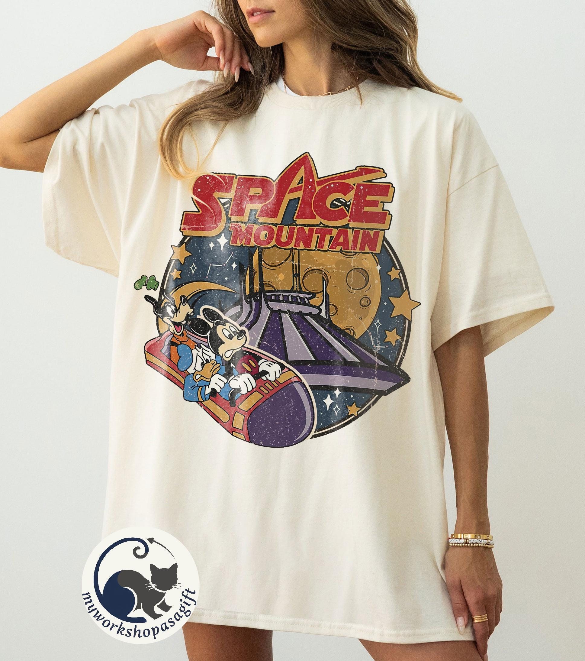 Retro 90s Space Mountain Comfort Colors Shirt, Comfort Retro Vintage Disney Shirt, Retro Walt Disney World Tee, Mickey And Friends Shirt