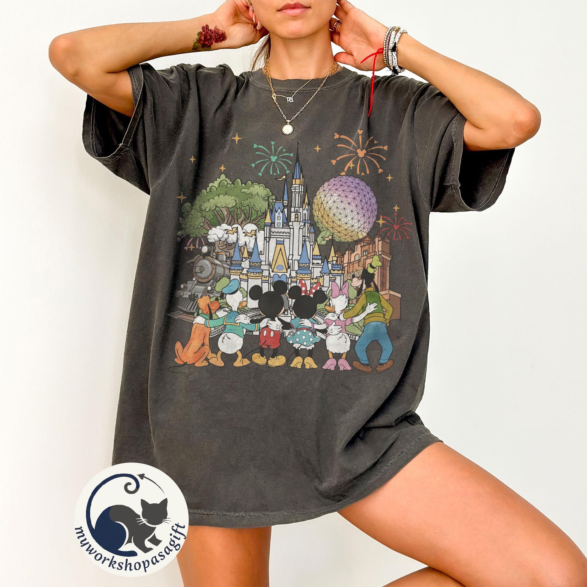 Retro Mickey Disneyworld Comfort Colors Shirt, Walt Disneyworld Shirt, Mickey And Friends Shirts, Disney 2026 Trip, Disneyworld Matching Tee