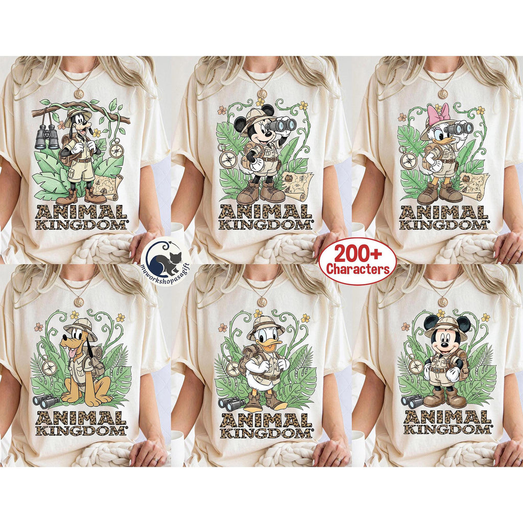 Comfort Colors Safari Mickey & Friends Shirt, Leopard Minnie Tee, Disney Animal Kingdom 2026 Shirt, Retro Wild Disney Trip 2026 Shirt