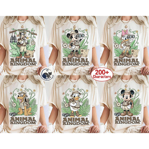Comfort Colors Safari Mickey & Friends Shirt, Leopard Minnie Tee, Disney Animal Kingdom 2026 Shirt, Retro Wild Disney Trip 2026 Shirt