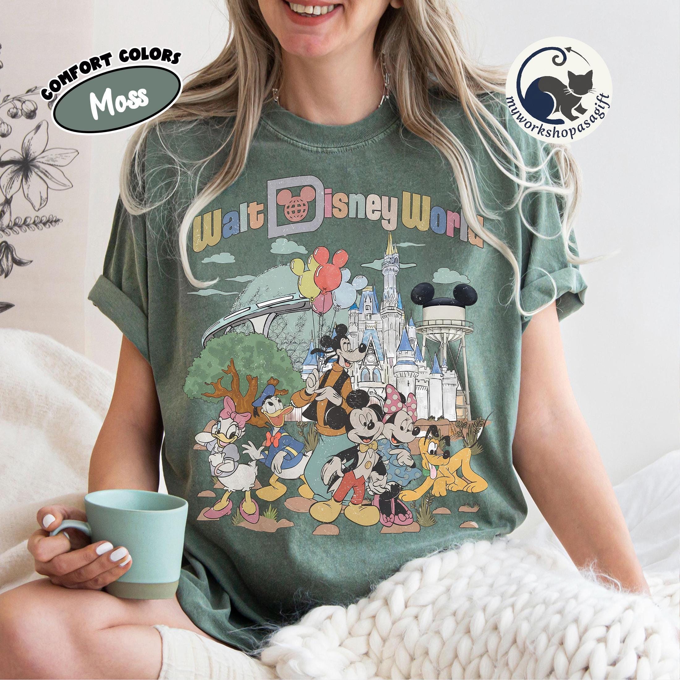 Comfort Colors Vintage Walt Disney World Shirt, Disney Matching Mickey & Friends Tee, Disney Family Vacation Shirt, Disney Trip 2026 Shirt