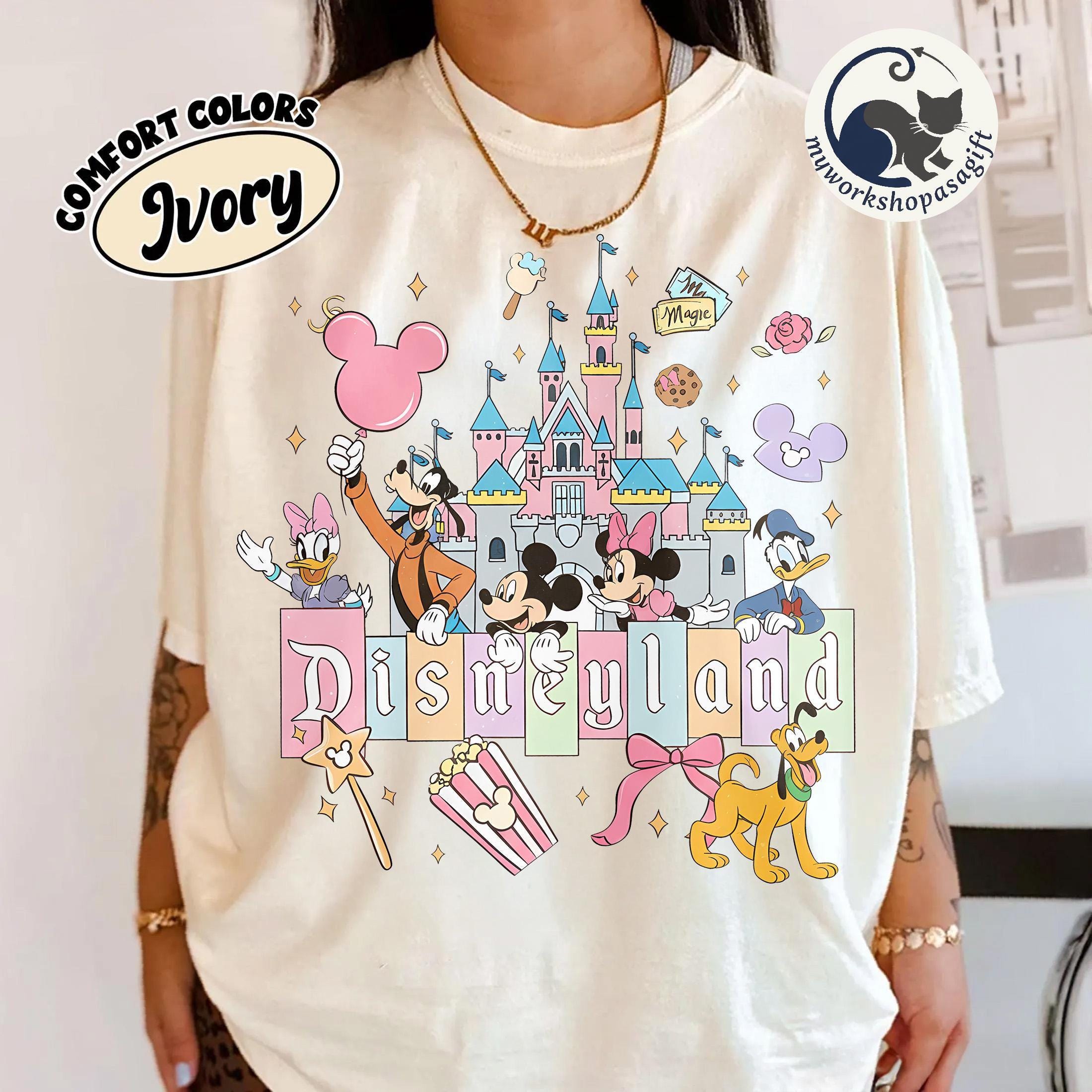Disney Mickey & Friends Magical Castle Comfort Colors Shirts, Pastel Disneyland Park Tee, Disneyland Magic Shirt, Magical Castle 2026 Shirts