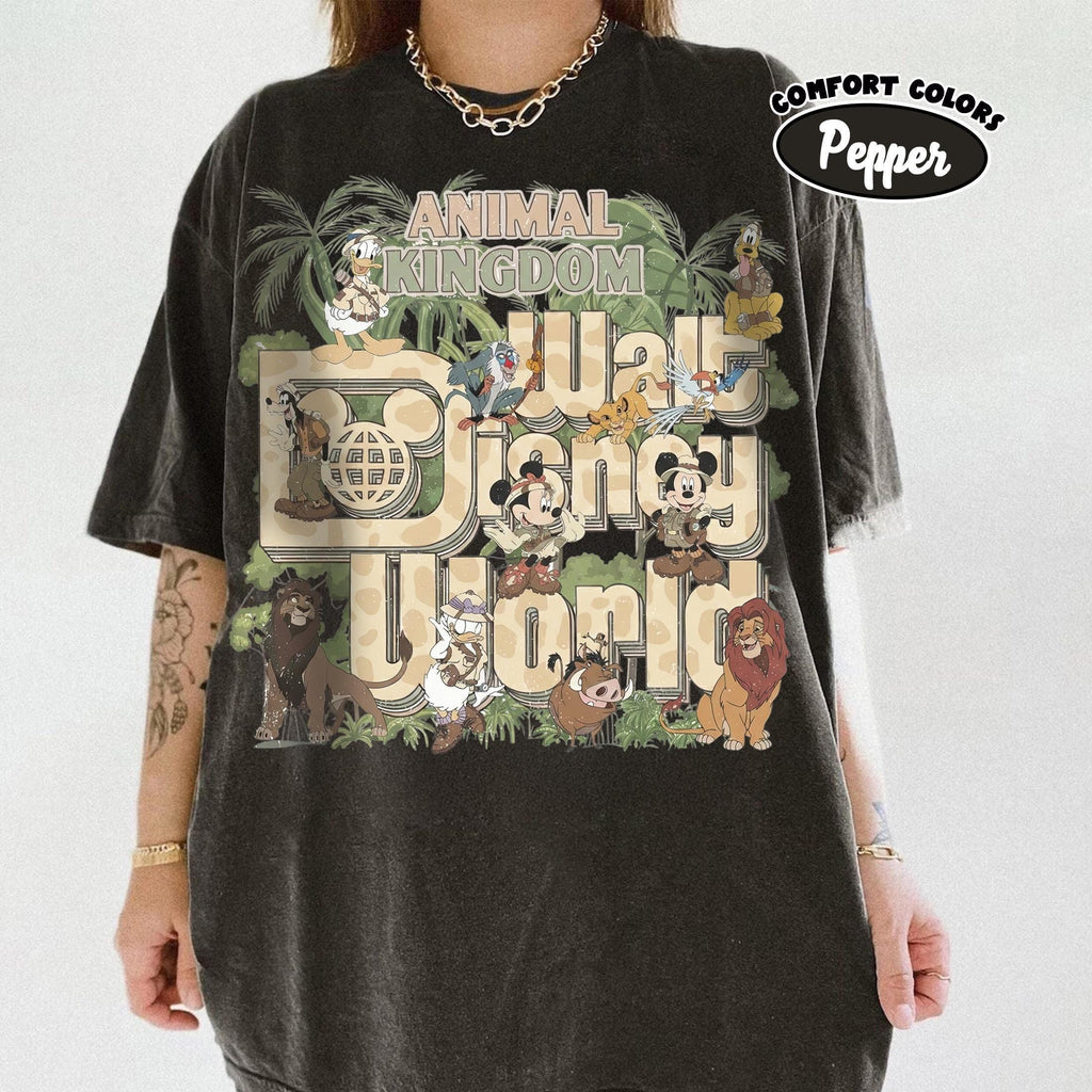Retro Disney Animal Kingdom Safari Shirts, Mickey & Friends Family Matching Tee, Disney Safari Trip Shirts, Walt Disney World Vacation Gifts